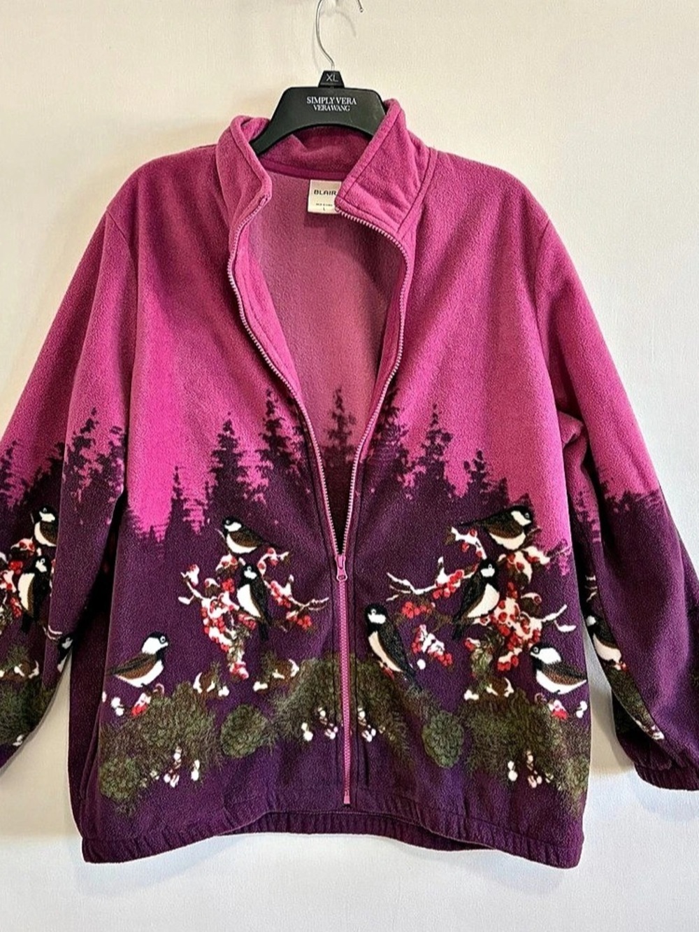 Blair Pink Fleece 1/4 Zip Pullover Wildlife Womens L Nature Hiking Outdoors